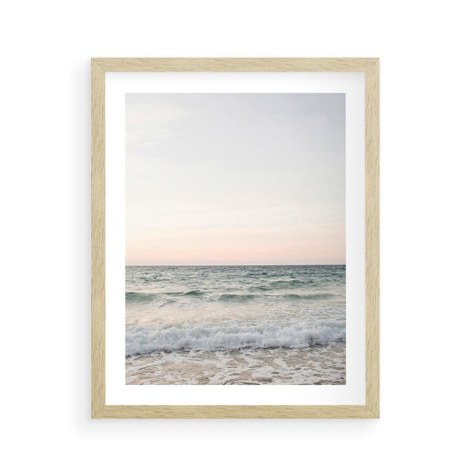 Plakat w ramie 40x50 - Morze i Fale - morze, fale - rama drewno