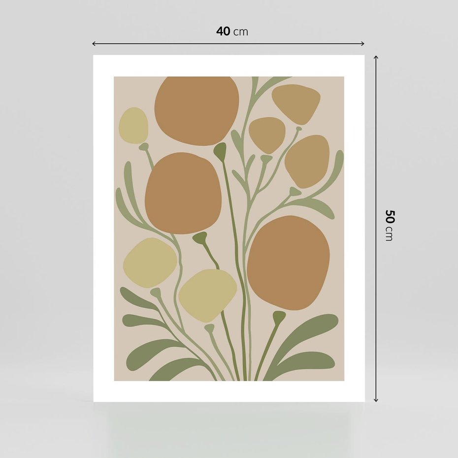 Plakat bez ramy 40x50 - Uspokojenie Wśród Roślin - nowoczesny plakat, roślinność