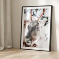 Plakat bez ramy 30x40 - Renifer w Zimowej Krainie - renifer, zima