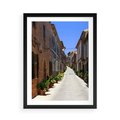 Plakat w ramie 50x70 - Urok uliczki: perspektywa miasta - uliczka, perspektywa - rama czarna