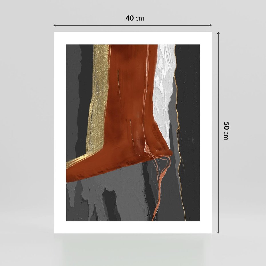 Plakat bez ramy 40x50 - Abstrakcyjna impresja - abstrakcja, nowoczesny