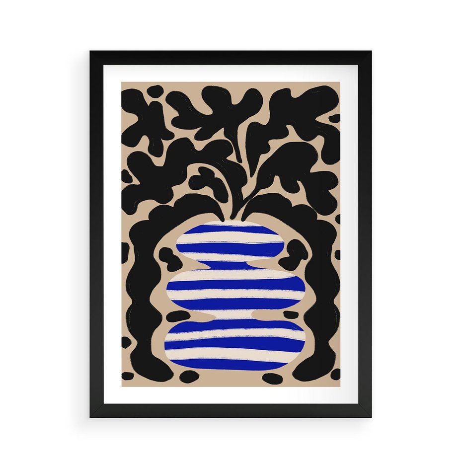 Plakat w ramie 50x70 - Boho Wizje - abstrakcyjny plakat, ciekawe formy - rama czarna