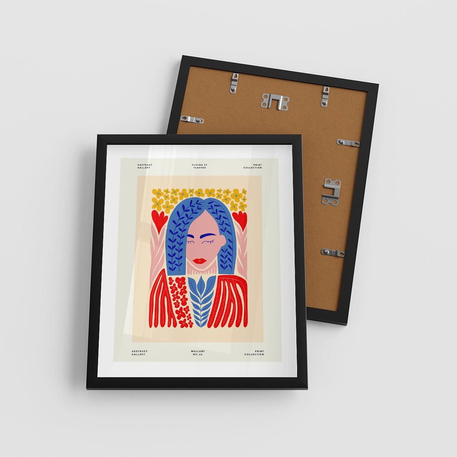 Plakat w ramie 40x50 - Impulsy Czasu - kobieca sztuka, abstrakcja - rama czarna