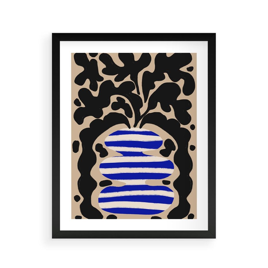 Plakat w ramie 40x50 - Boho Wizje - abstrakcyjny plakat, ciekawe formy - rama czarna