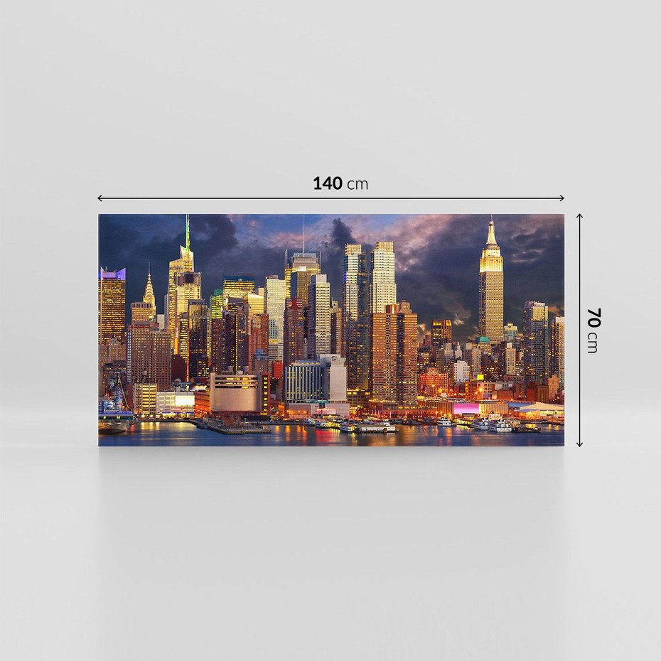 Obraz na płótnie 140x70 - Miasto Nocy - Nowy Jork, miasto