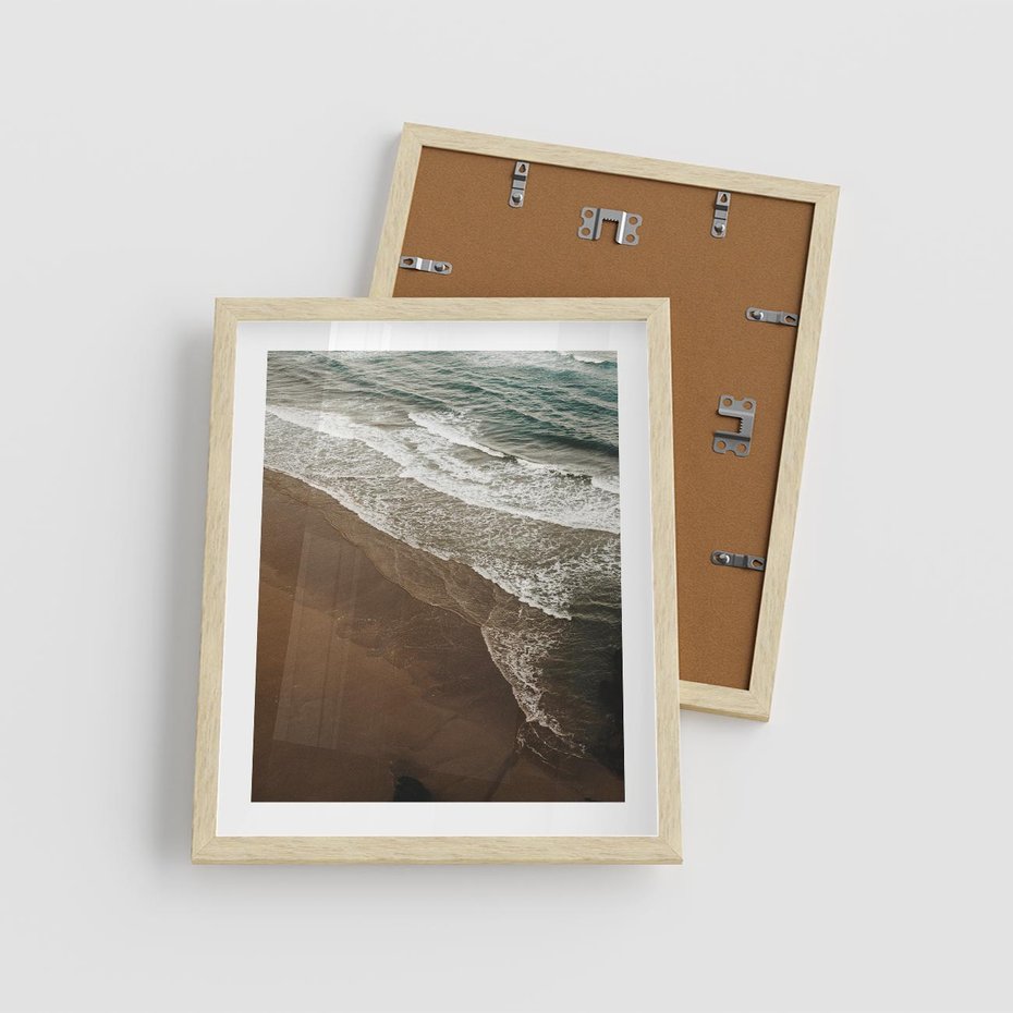 Plakat w ramie 40x50 - Spokój nad plażą - plaża, morze - rama drewno