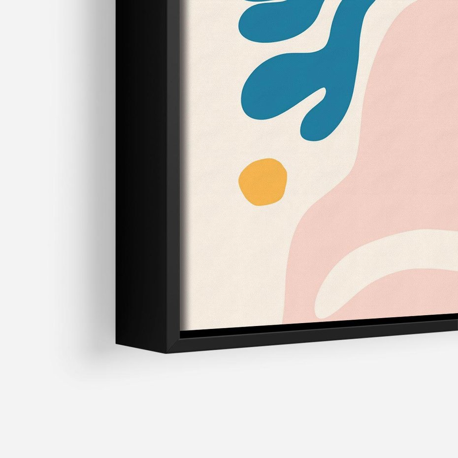 Obraz w ramie 50x50 - Granice Inspiracji - abstrakcyjne dziwne formy, nowoczesny plakat - rama czarna