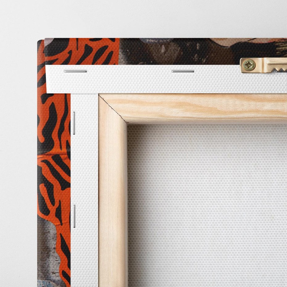 Obraz na płótnie 70x50 - Kobieta wśród graffiti - kobieta, graffiti