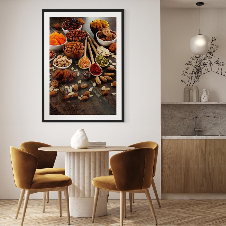 Plakat bez ramy 50x70 - Szlachetne smaki kuchni - nasiona, bakalie