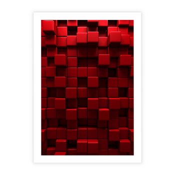 Plakat bez ramy 21x30 - Geometryczne 3D: wizja przestrzeni - geometryczne, 3D