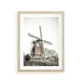 Plakat w ramie 30x40 - Wiejska Idylla z Młynem - wiatrak, młyn - rama drewno