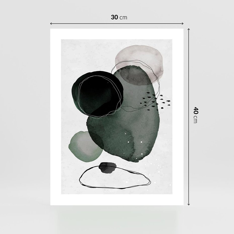 Plakat bez ramy 30x40 - Abstrakcyjne Plamy w Akwareli - abstrakcyjne akwarelowe plamy