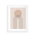 Plakat w ramie 30x40 - Konturem Zdefiniowane - boho plakat, minimalizm - rama biała