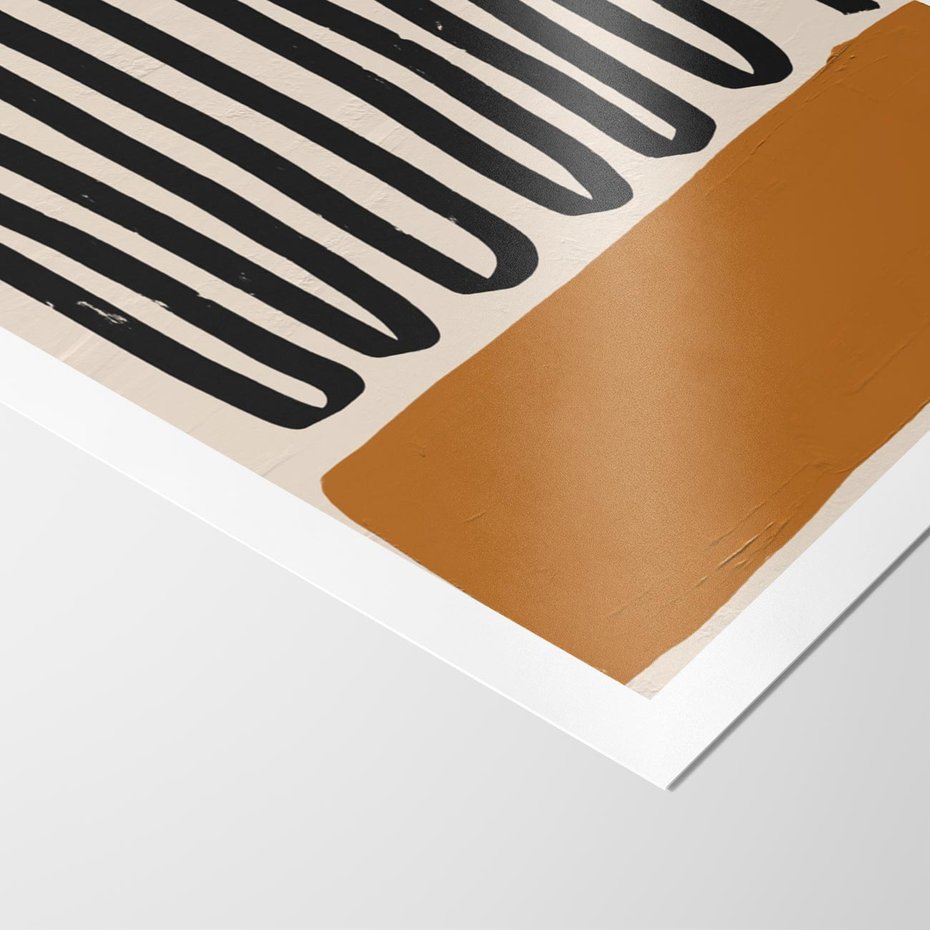 Plakat bez ramy 40x50 - Boho Impulsy Kreatywności - abstrakcyjny plakat, brąz