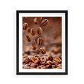 Plakat w ramie 40x50 - Kawiarniana atmosfera kawy - kawa, kawiarnia - rama czarna