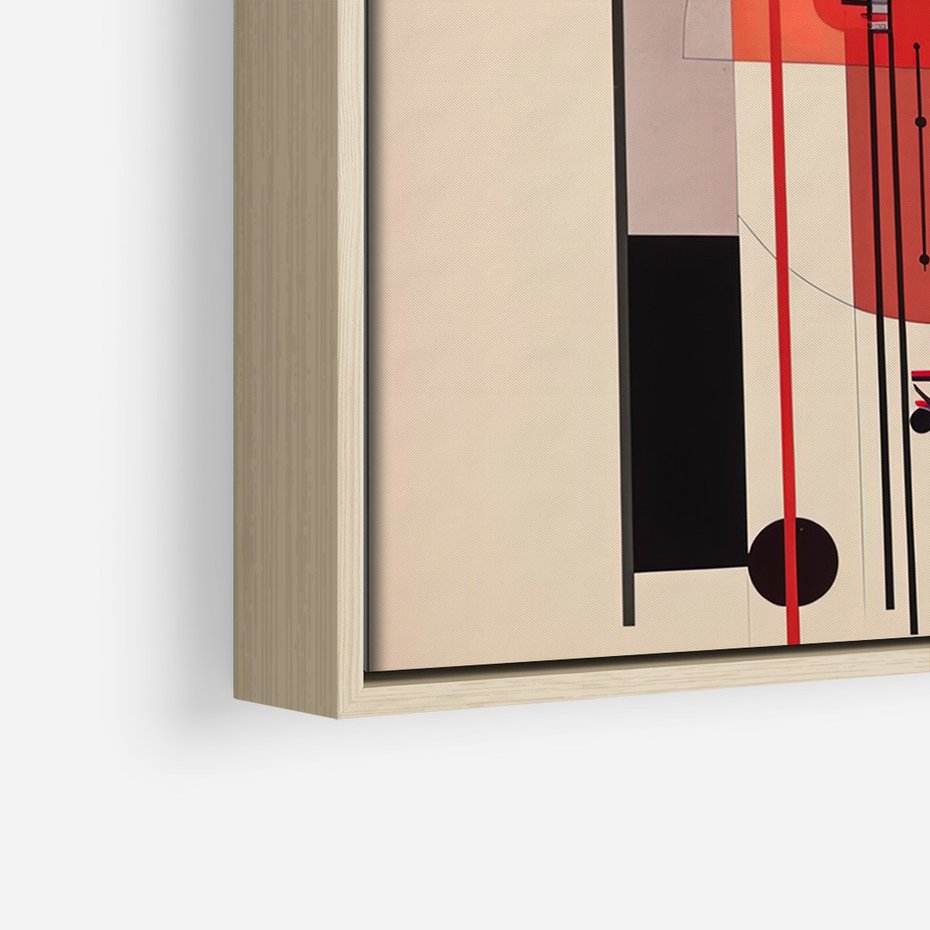 Obraz w ramie 80x120 - Rozbijające Granice Dźwięku - modernistyczny obraz, styl bauhaus - rama drewno