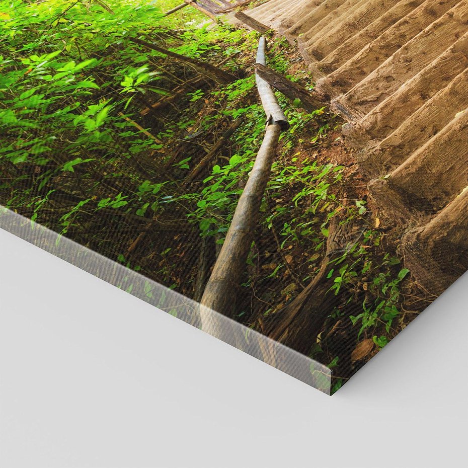 Obraz na płótnie 70x50 - Magiczne schody w lesie - schody, las