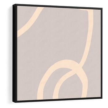 Obraz w ramie 50x50 - Wystylizowana Rewolucja - minimalistyczny obraz, nowoczesny - rama czarna