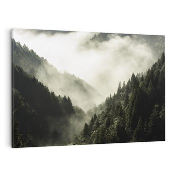 Obraz na płótnie 120x80 - Mgliste góry w lesie - góry, las