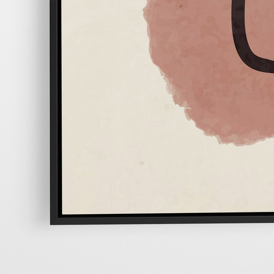 Obraz w ramie 50x70 - Abstrakcyjna Harmonia - abstrakcyjne nieregularne kształty, minimalistyczny plakat - rama czarna