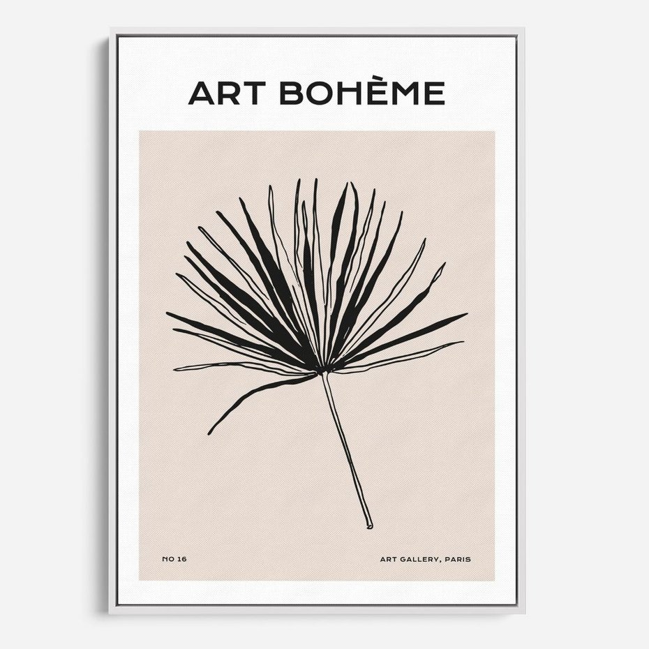 Obraz w ramie 80x120 - Rozkwitające Boho Kształty - boho sztuka, plakat - rama biała