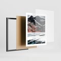 Plakat w ramie 40x50 - Śnieżna Opowieść - górski krajobraz, zima w górach - rama czarna