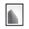 Plakat w ramie 40x50 - Wzorce Wysokości - architektura, wysoki wieżowiec - rama czarna