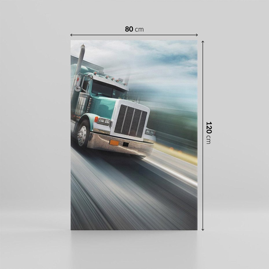 Obraz na płótnie 80x120 - Przez prerię ciężarówką - ciężarówka, USA