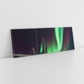 Obraz na płótnie 90x30 - Zorza polarna w tajemniczej nocnej przestrzeni - zorza, polarna