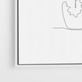 Obraz w ramie 80x80 - Rozkwitające Formy - szkic, minimalizm - rama biała