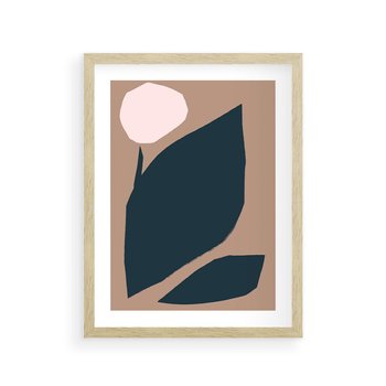 Plakat w ramie 40x50 - Rozkwitająca Wolność Boho - abstrakcyjny obraz, plakat - rama drewno