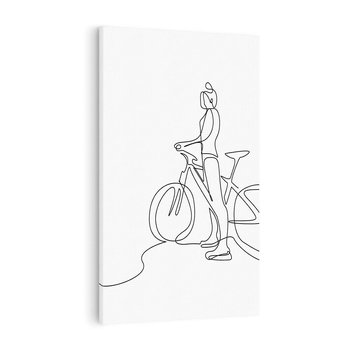 Obraz na płótnie 70x100 - Minimalistyczna Przejażdżka - szkic, minimalizm