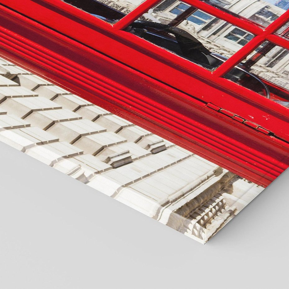 Obraz na płótnie 90x30 - Ikoniczna budka telefoniczna w Londynie - budka, telefoniczna