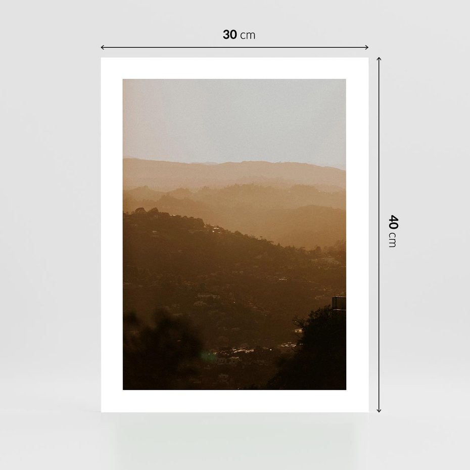 Plakat bez ramy 30x40 - Odejście Słońca - pejzaż, zachód