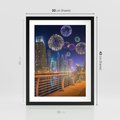 Plakat w ramie 30x40 - Fajerwerki Nowego Roku - nowy rok, fajerwerki - rama czarna