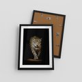 Plakat w ramie 30x40 - Elegancja lamparta - lampart, pantera - rama czarna