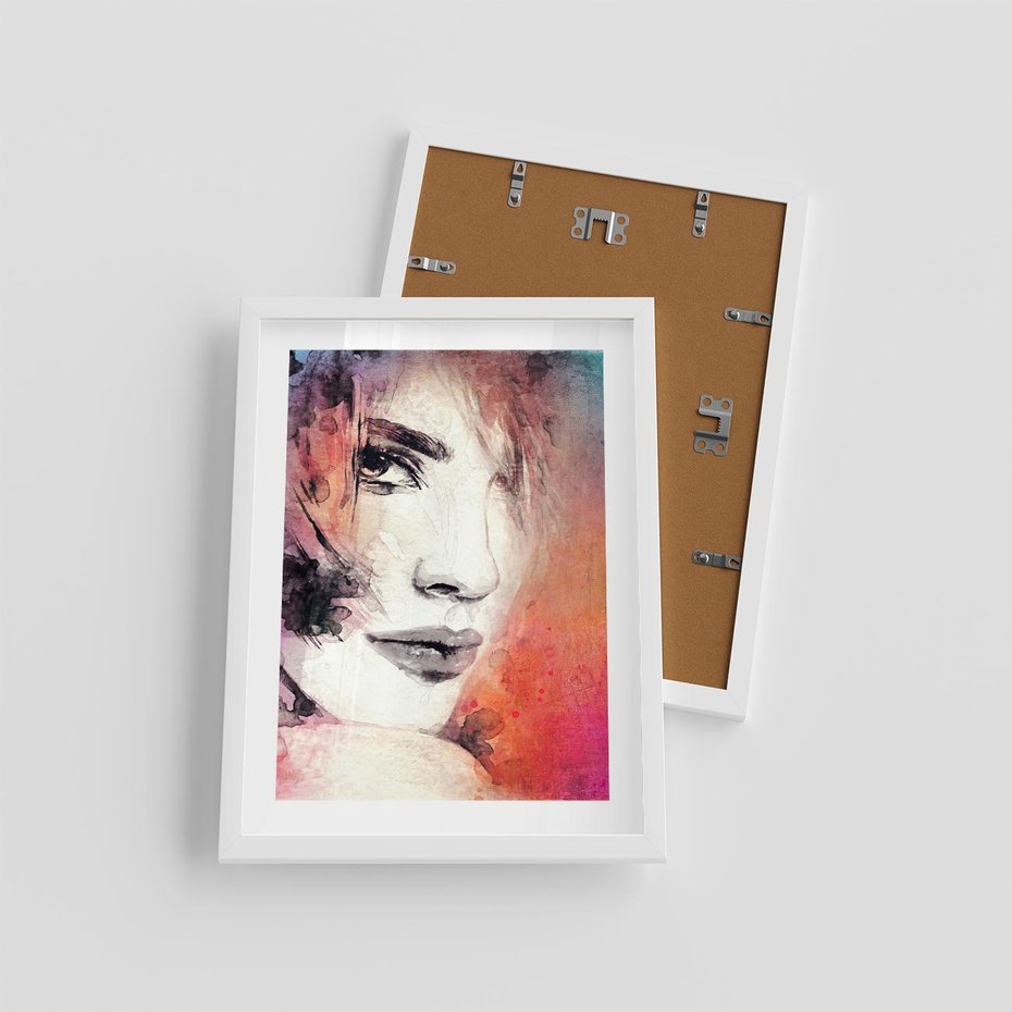 Plakat w ramie 30x40 - Kobieta w sztuce - portret, kobieta - rama biała