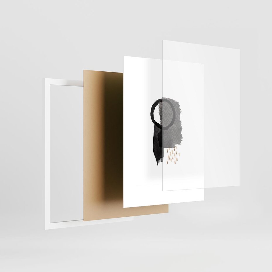 Plakat w ramie 50x70 - Japoński Minimalizm - grafika w japońskim stylu, minimalizm - rama biała