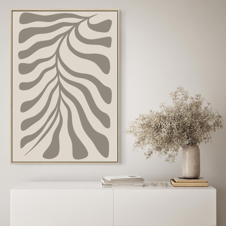 Obraz w ramie 80x120 - Zaklęte Kształty - nowoczesna sztuka, plakat modern - rama drewno