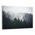 Obraz na płótnie 100x70 - Las w górach: mistyczna mgła - las, góry