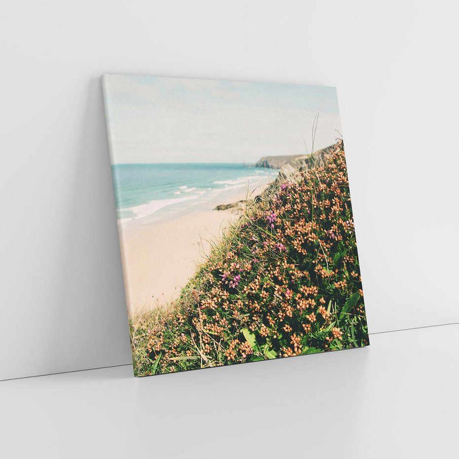 Obraz na płótnie 40x40 - Perspektywa Klifu - fotografia, ocean