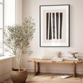 Plakat bez ramy 30x40 - Migotliwa Transformacja Form - minimalizm, czarne pasy