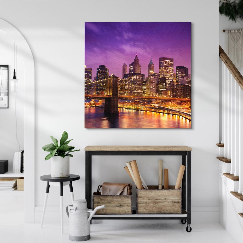 Obraz na płótnie 40x40 - Nowy Jork: miasto nieprzespanych nocy - New York, USA