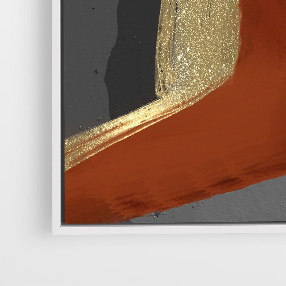 Obraz w ramie 70x50 - Abstrakcyjna impresja - abstrakcja, nowoczesny - rama biała