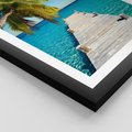 Plakat w ramie 30x40 - Hawajskie Palmy - palma, morze - rama czarna
