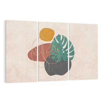 Obraz na płótnie 120x80 - Akwarelowa Magia Liści - grafika, styl mid century