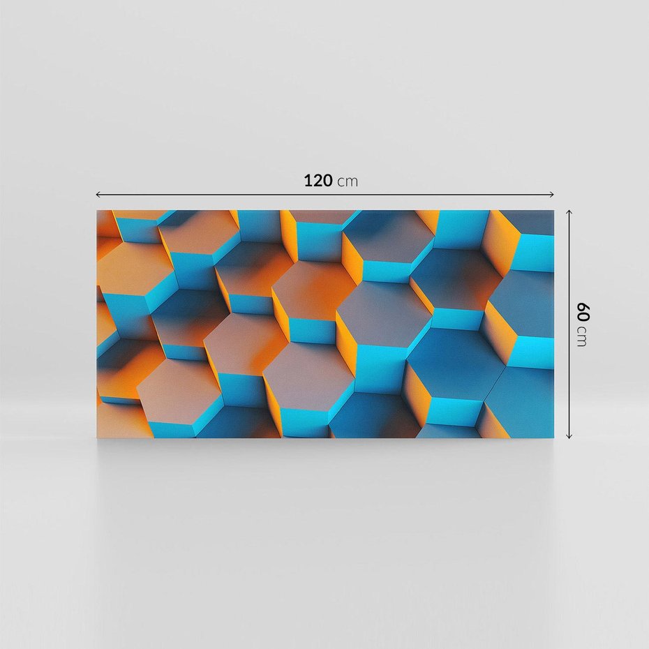 Obraz na płótnie 120x60 - Trójwymiarowa Gra - geometryczna, 3D
