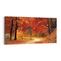 Obraz na płótnie 100x50 - Jesienna melodia lasu - jesień, las