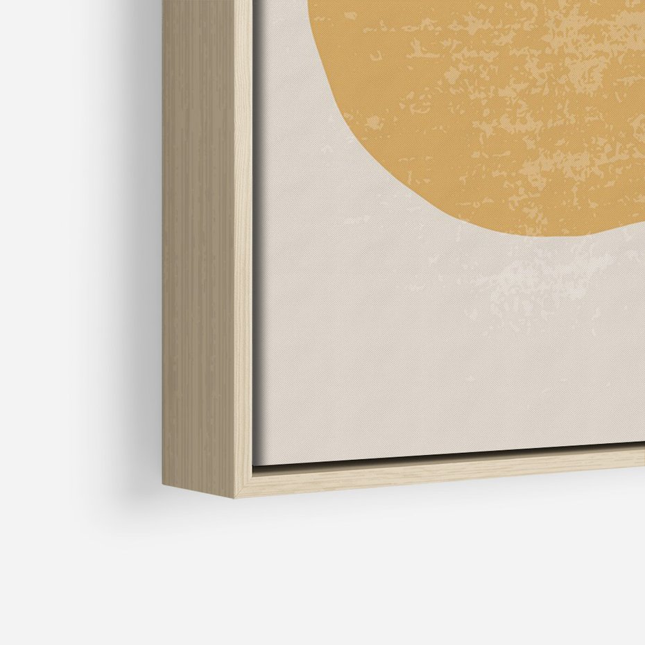 Obraz w ramie 80x120 - Boho Światło - abstrakcyjna sztuka, boho kształty - rama drewno