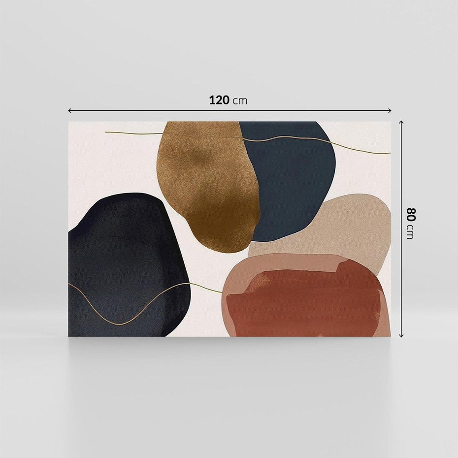 Obraz na płótnie 120x80 - Wibracje uczuć i emocji - nieregularne plamy, czarny